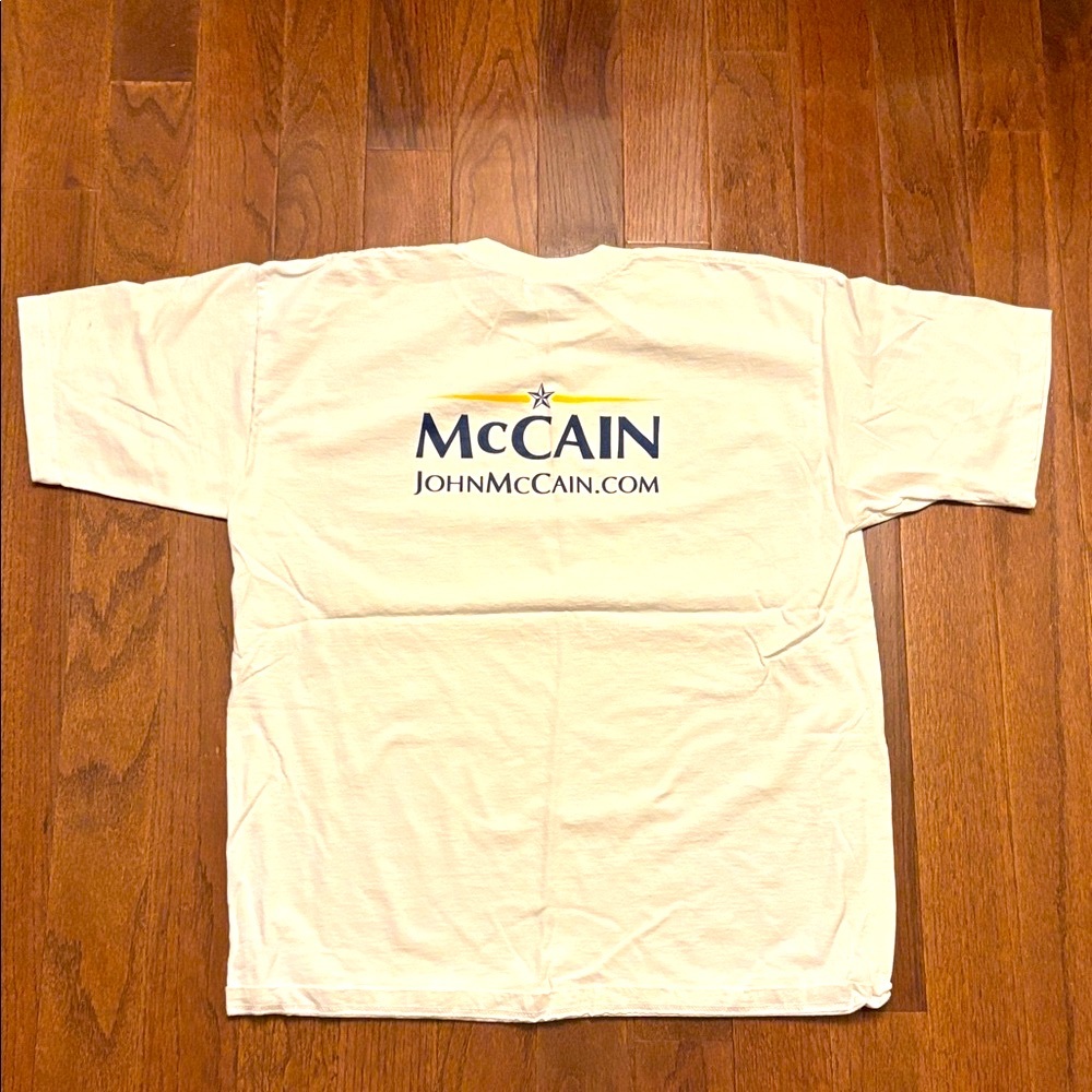 2008 Senator John McCain for President XL Presidential Campaign Bayside T-Shirt